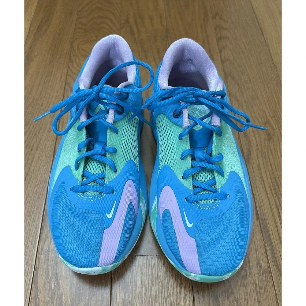 Nike Zoom Freak-4 Birthstone Shoes Boys Size 6.5Y‎ Blue Sneakers DQ0553-400